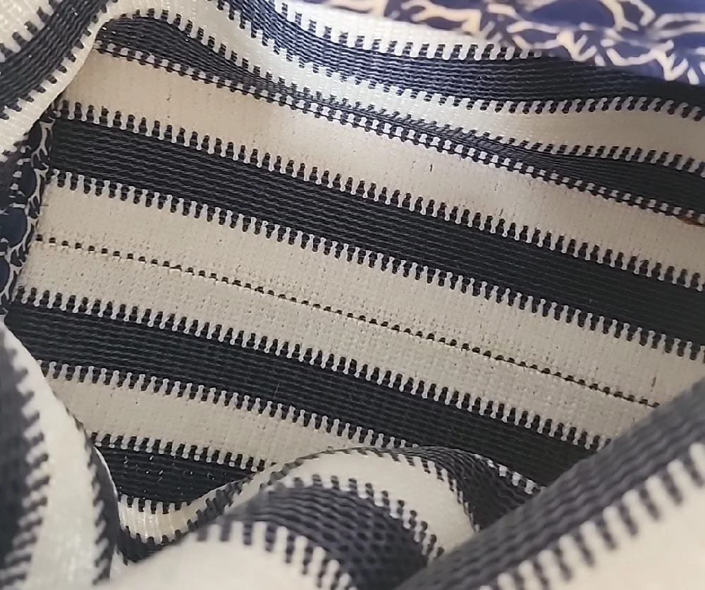 Vera Bradley Navy Blue and White Nautical Tote Bag with Rope Handles And Tags